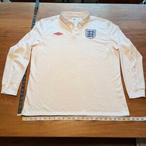 Umbro England 2010-2011 Home‎ Official Men's Long Sleeve Jersey Size 46 (XL)